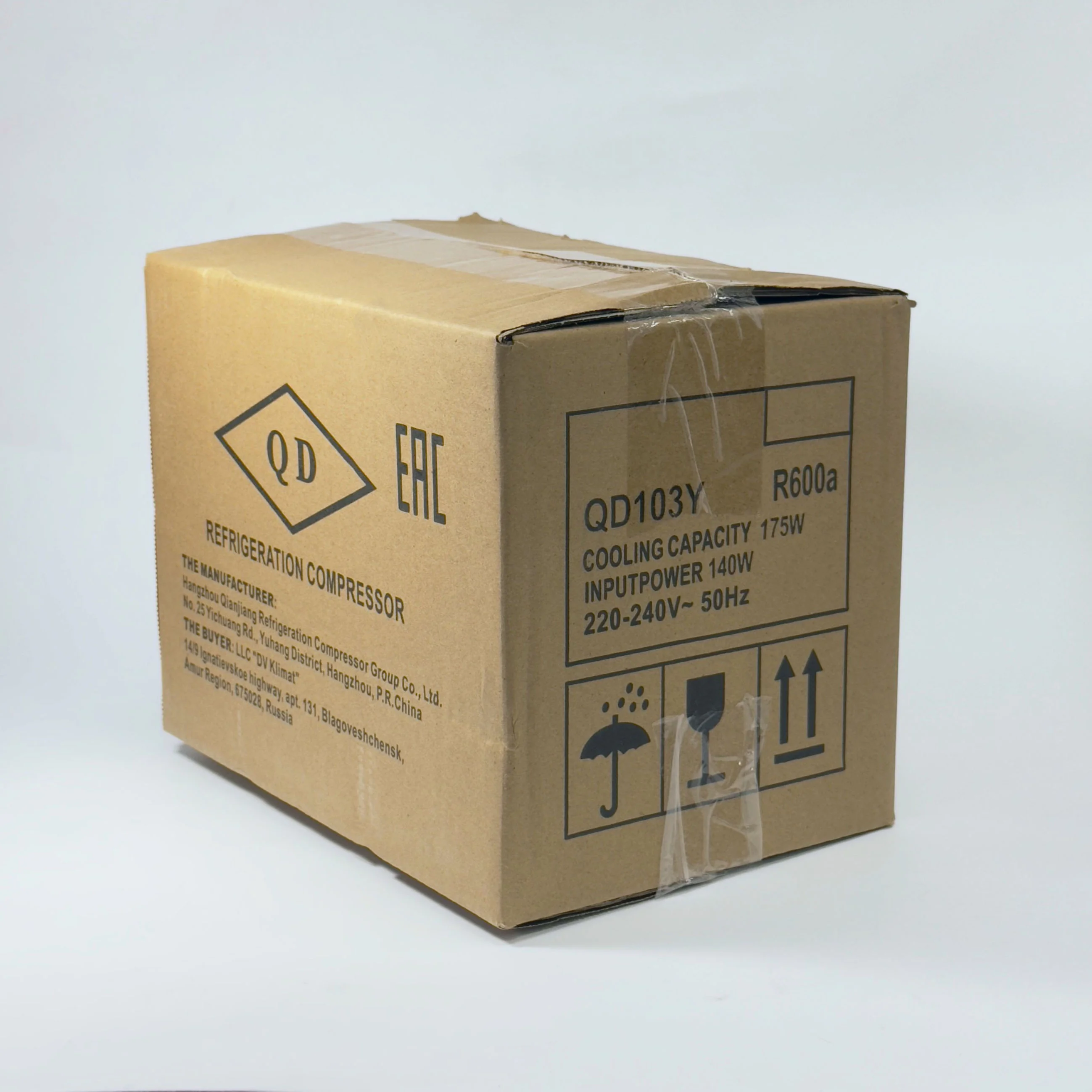 Компрессор QD103Y (168 Вт, R600a, LBP) - изображение 4